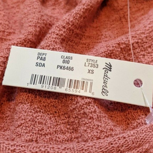 Madewell Texture & Thread Tiered-Sleeve Top Superlight Jacquard Keyhole Neck XS - Picture 4 of 7